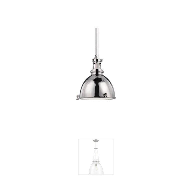 Hudson Valley Massena 13.5-inch Polished Nickel Pendant