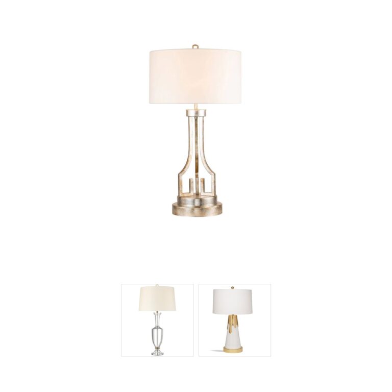 Lucas + McKearn Lemuria Antique Silver Steel Table Lamp
