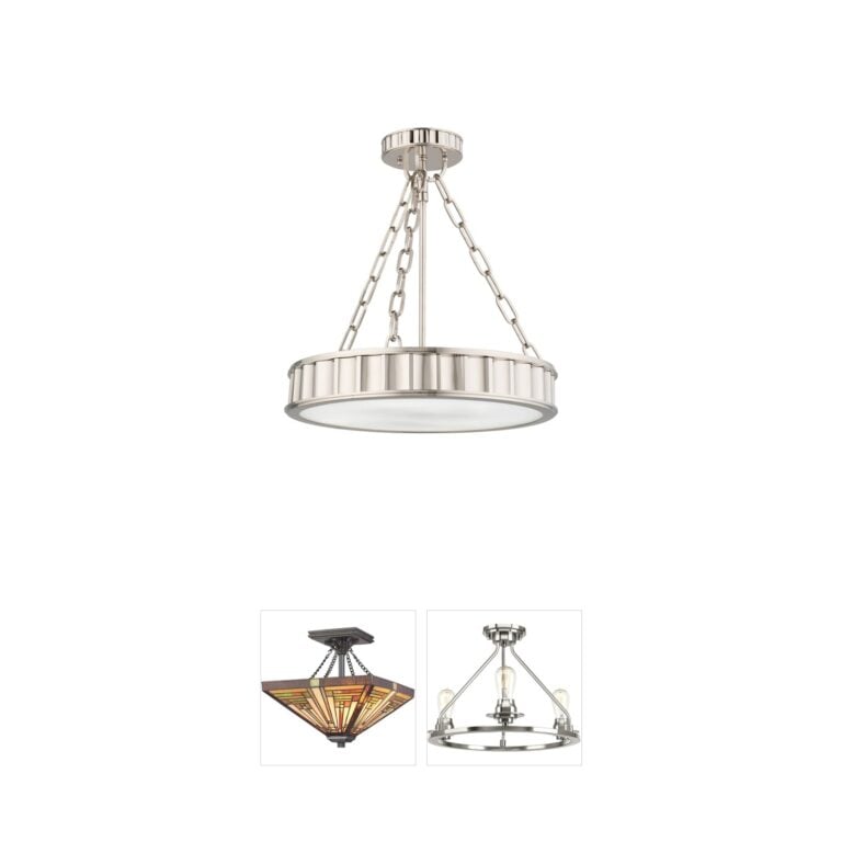Hudson Valley Middlebury 3-Light Polished Nickel Semi-Flush Mount