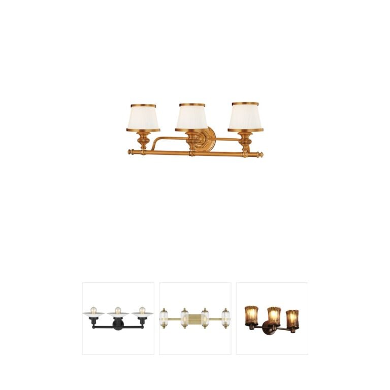 Hudson Valley Milton Flemish Brass 3-Light Vanity