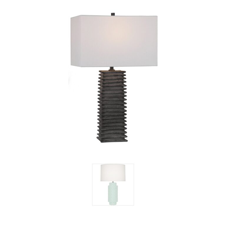 Uttermost Sanderson Metallic Charcoal Glaze Table Lamp