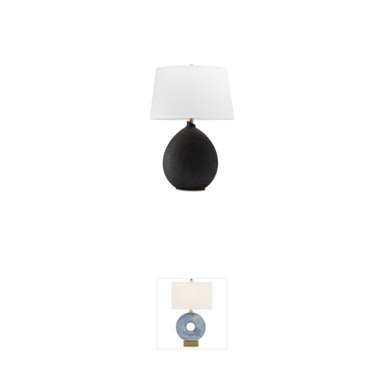 Hudson Valley Denali Ceramic Table Lamp in Dusk Black