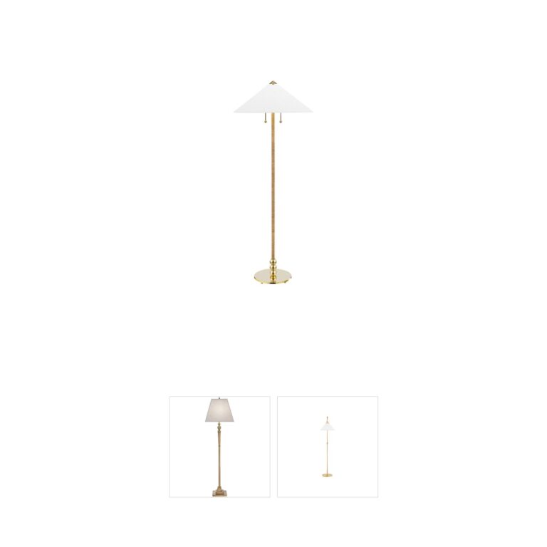 Hudson Valley Lighting Flare Aged Brass Floor Lamp