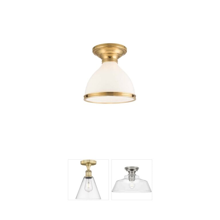 Hudson Valley Randolph Aged Brass Semi-Flush Mount