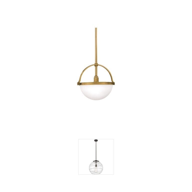 Hudson Valley Stratford 21-inch Aged Brass Pendant