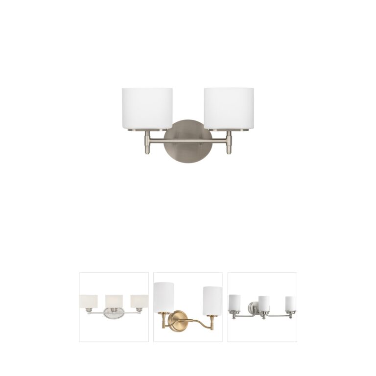 Hudson Valley Trinity 2-Light Satin Nickel Vanity Light