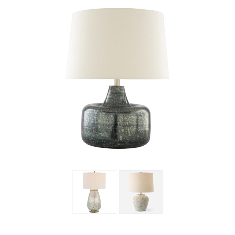 Surya Micah Cotton Shade Table Lamp