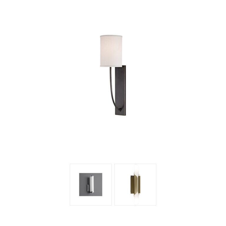 Hudson Valley Colton Old Bronze Wall Sconce with Linen Shade