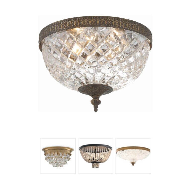 Crystorama Westbury Faceted Glass Bowl Flush Mount