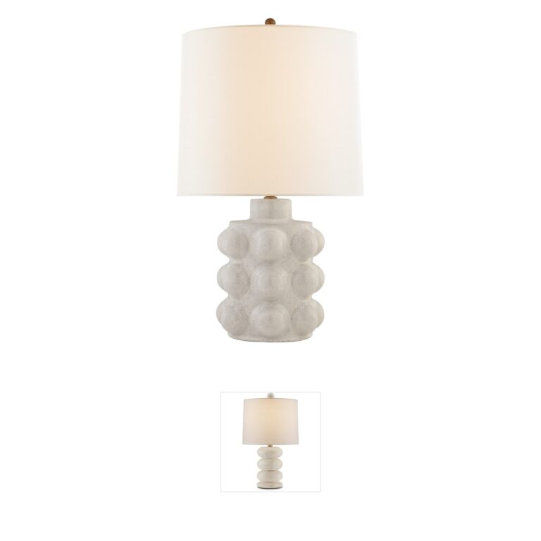 Visual Comfort Signature Collection AERIN Vedra Bone Craquelure Ceramic Table Lamp