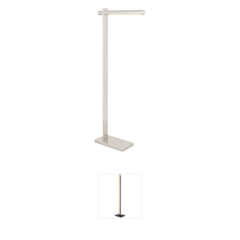 Visual Comfort Signature Collection Kelly Wearstler Axis Polished Nickel LED Floor Lamp