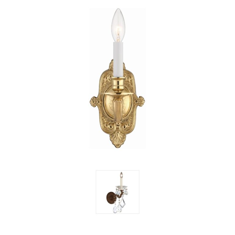 Crystorama Westbury Polished Brass Cast Brass Wall Sconce