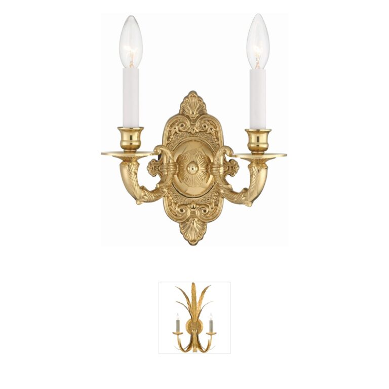 Crystorama Westbury Cast Brass Polished Brass Wall Sconce