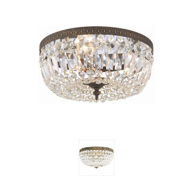 Crystorama Westbury Swarovski Spectra Crystal English Bronze Flush Mount