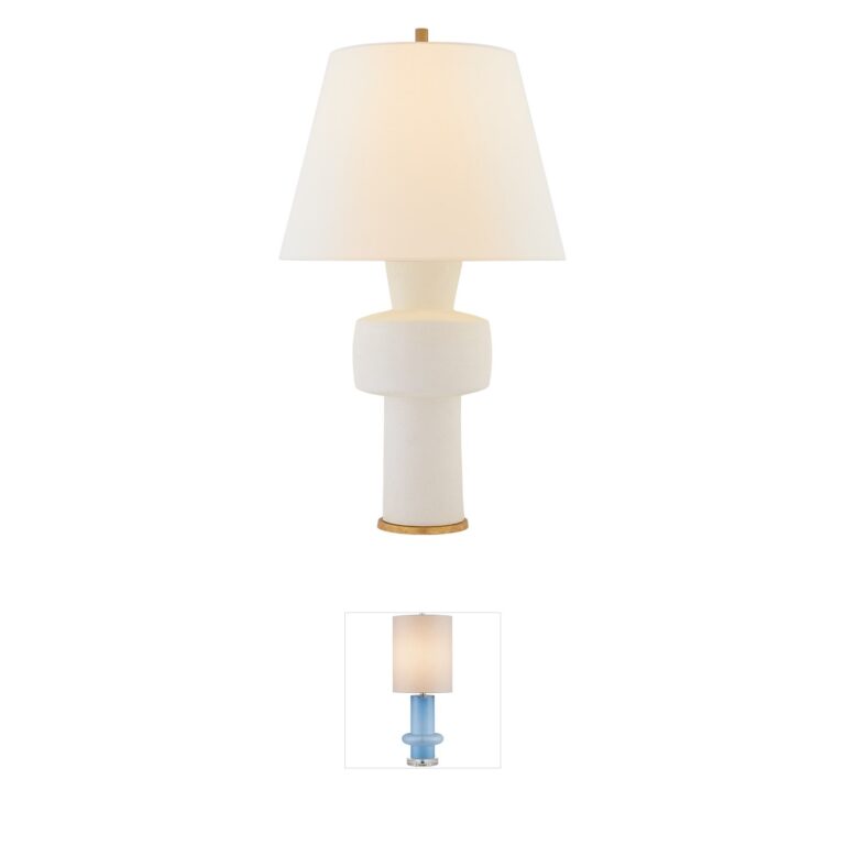 Visual Comfort Signature Collection Christopher Spitzmiller Eerdmans Sandy White Ceramic Table Lamp