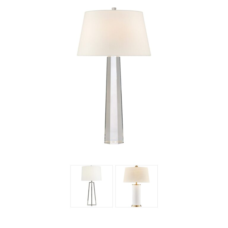 Visual Comfort Chapman & Myers Fluted Spire Crystal Table Lamp