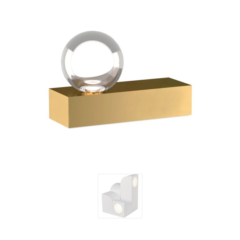 Visual Comfort Modern Collection Sean Lavin Mina Natural Brass Crystal Orb Table Lamp