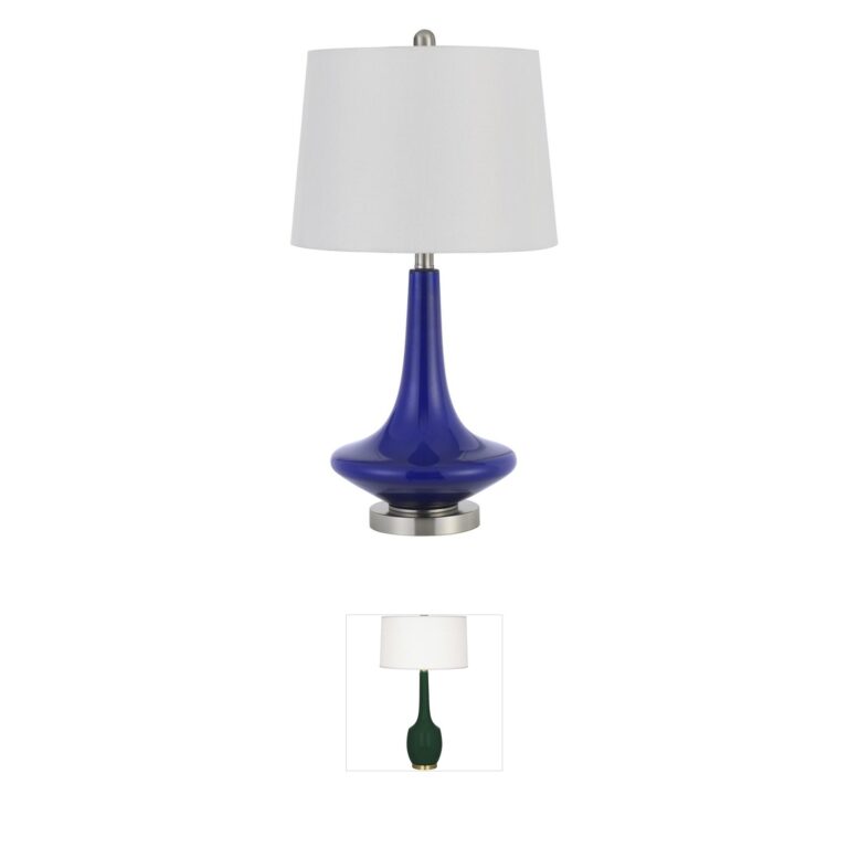 CAL Lighting Kleve Royal Blue Glass Table Lamp