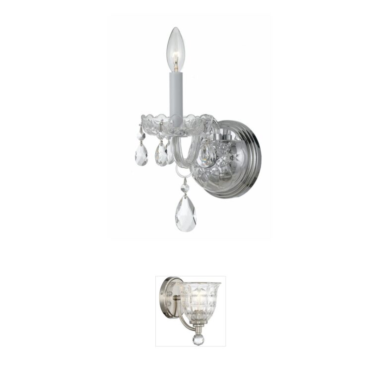 Crystorama Traditional Crystal Hand Cut Crystal Wall Sconce in Polished Chrome