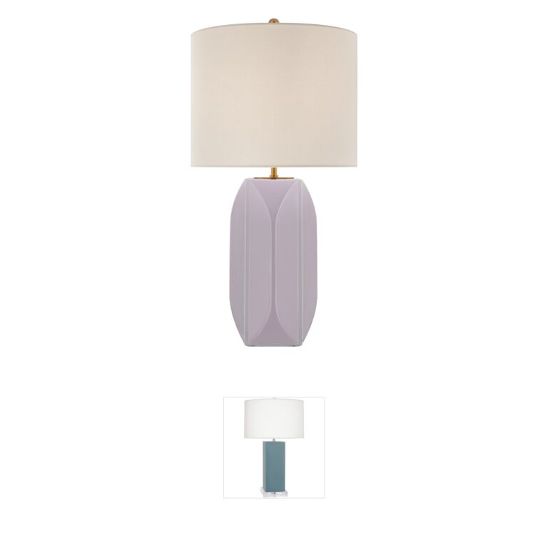 Visual Comfort Signature Collection kate spade new york Carmilla Lilac Ceramic Table Lamp