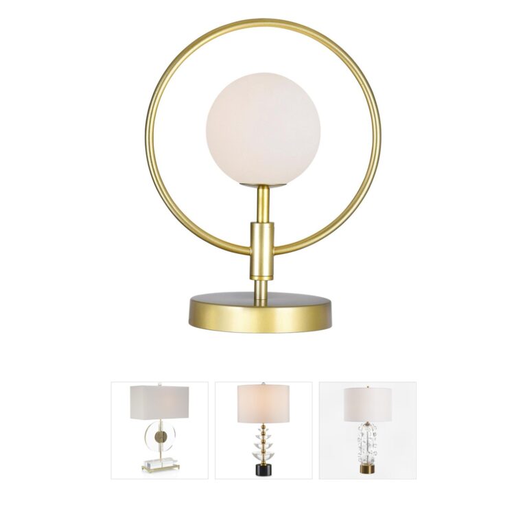 CWI Lighting Celeste 1-Light Table Lamp in Medallion Gold
