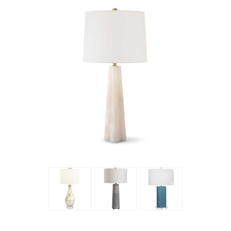 Regina Andrew Detroit Quatrefoil Alabaster Table Lamp