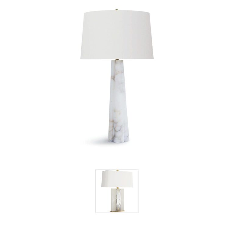 Regina Andrew Quatrefoil Alabaster Table Lamp Large