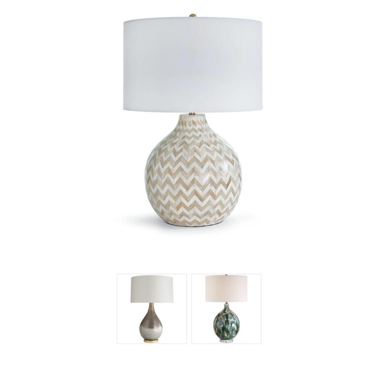 Regina Andrew Chevron Hand-Crafted Bone Table Lamp