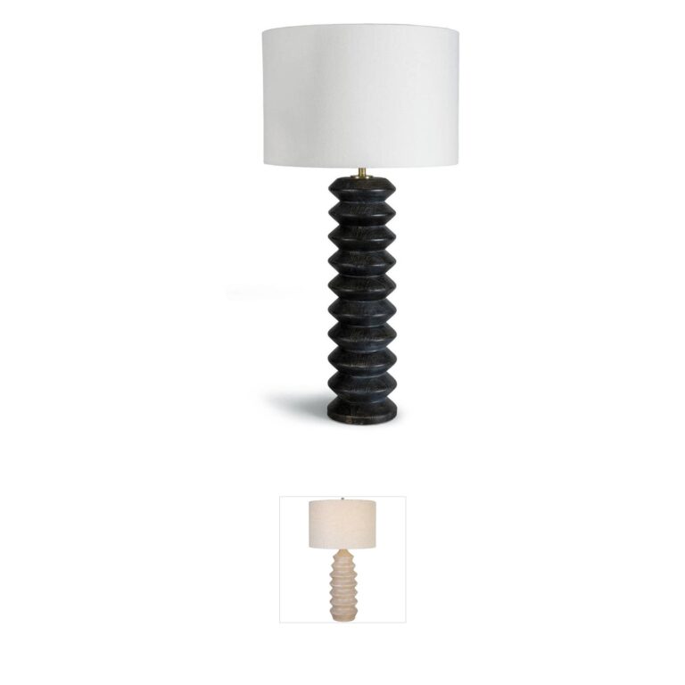 Regina Andrew Detroit Accordion Ebony Birch Wood Table Lamp