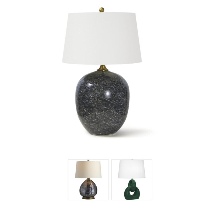 Regina Andrew Harbor Black Ceramic Table Lamp