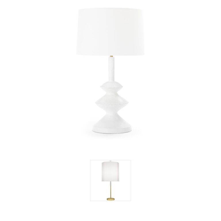 Regina Andrew Hope White Aluminum Table Lamp with Linen Shade