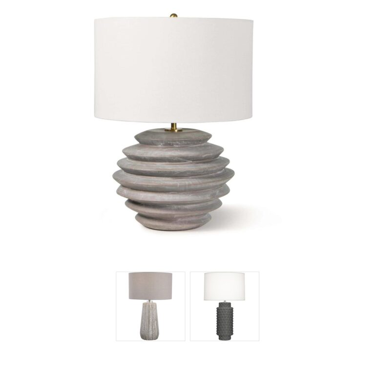 Regina Andrew Canyon Grey Ceramic Table Lamp