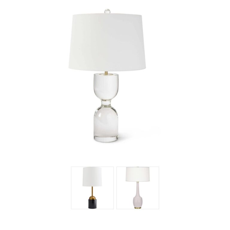 Regina Andrew Detroit Joan Crystal Table Lamp with Linen Shade