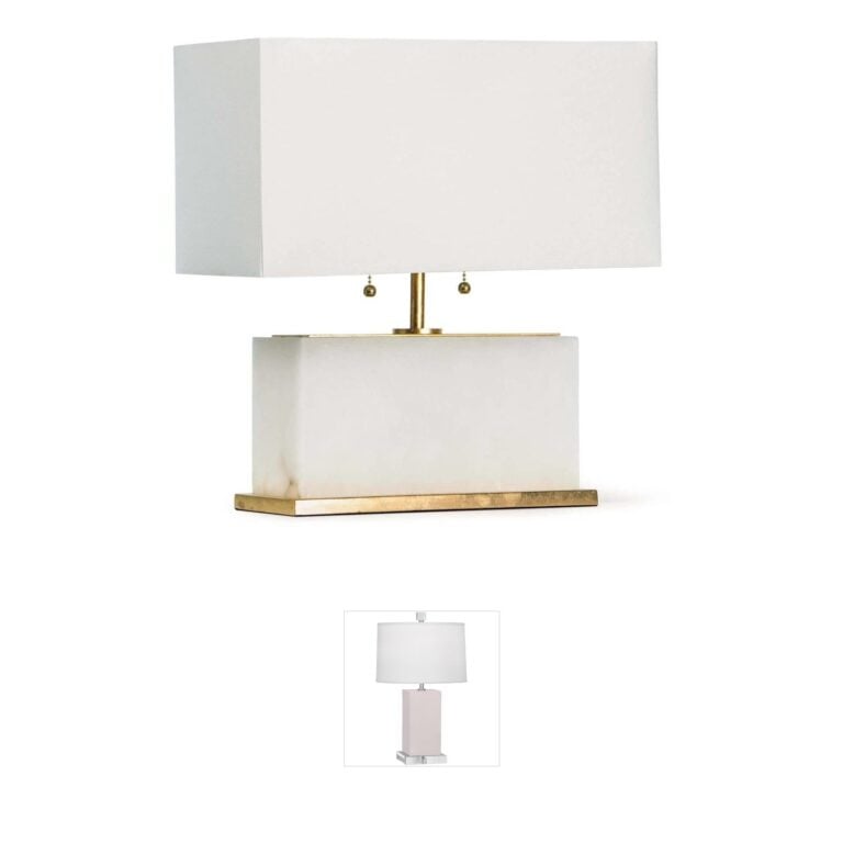 Regina Andrew Ali Alabaster Table Lamp with Linen Shade