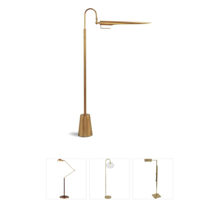 Regina Andrew Raven Natural Brass Steel Floor Lamp