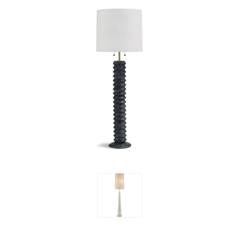 Regina Andrew Accordion Birch Wood Floor Lamp - Ebony