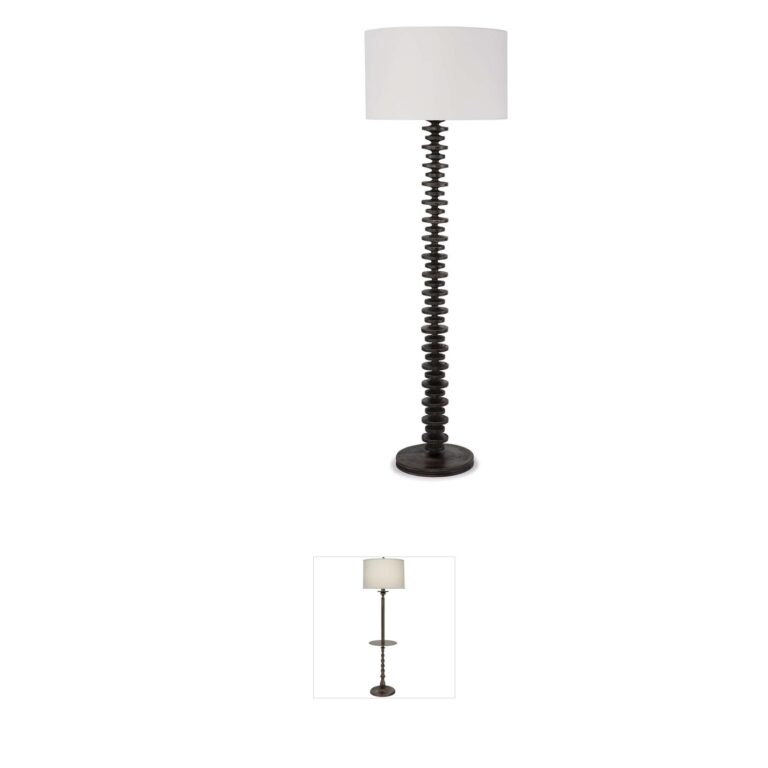 Regina Andrew Fishbone Ebony Birch Wood Floor Lamp