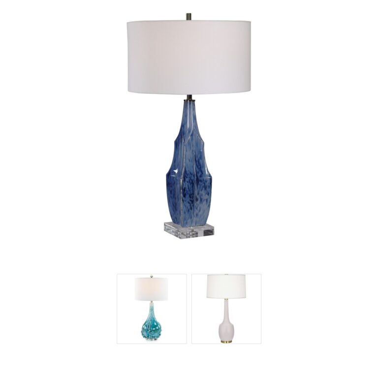 Uttermost Everard Indigo Blue Porcelain Table Lamp