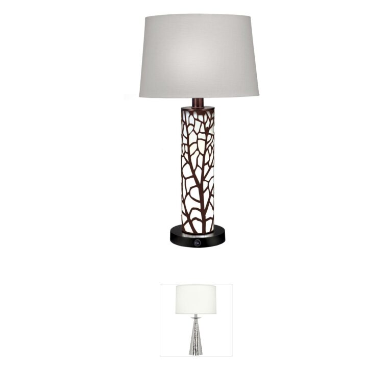 Stiffel Ellie Oil Rubbed Bronze Table Lamp with Cream Aberdeen Shade