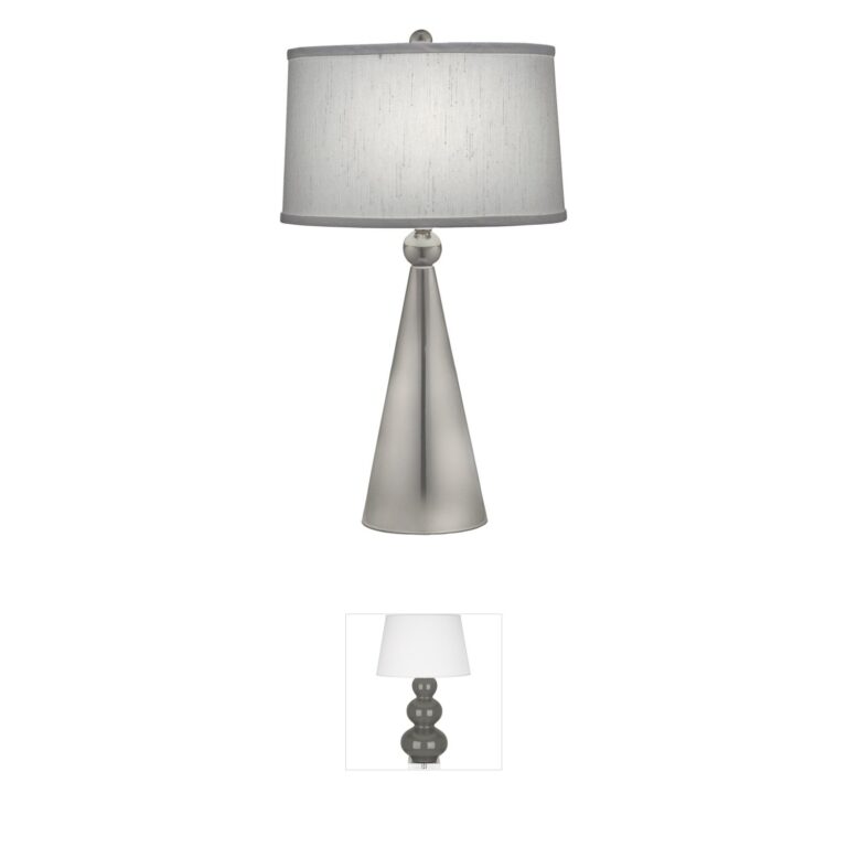Stiffel Ellie Satin Nickel Metal Table Lamp with 3-Way Switch