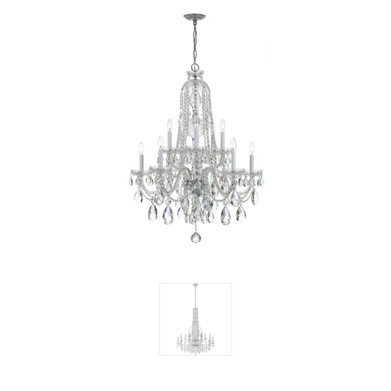 Crystorama Traditional Crystal Swarovski Spectra Polished Chrome Chandelier