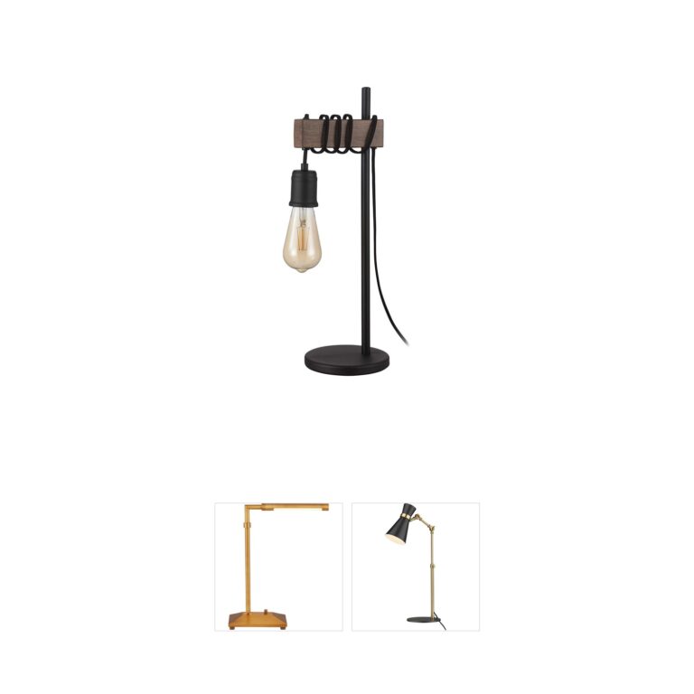 Eglo Violon Black & Dark Brown Table Lamp