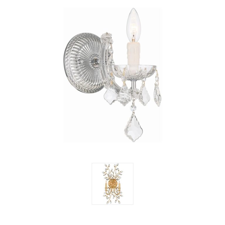 Crystorama Maria Theresa Polished Chrome Crystal Sconce