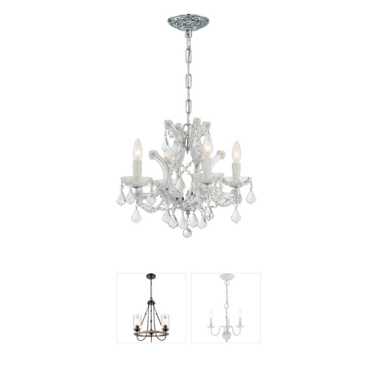 Crystorama Maria Theresa Swarovski Spectra Crystal Mini Chandelier in Polished Chrome