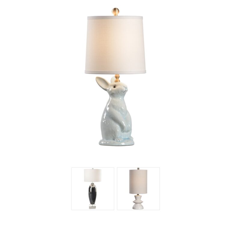 Wildwood Wildwood Ceramic Table Lamp with Light Blue Glaze