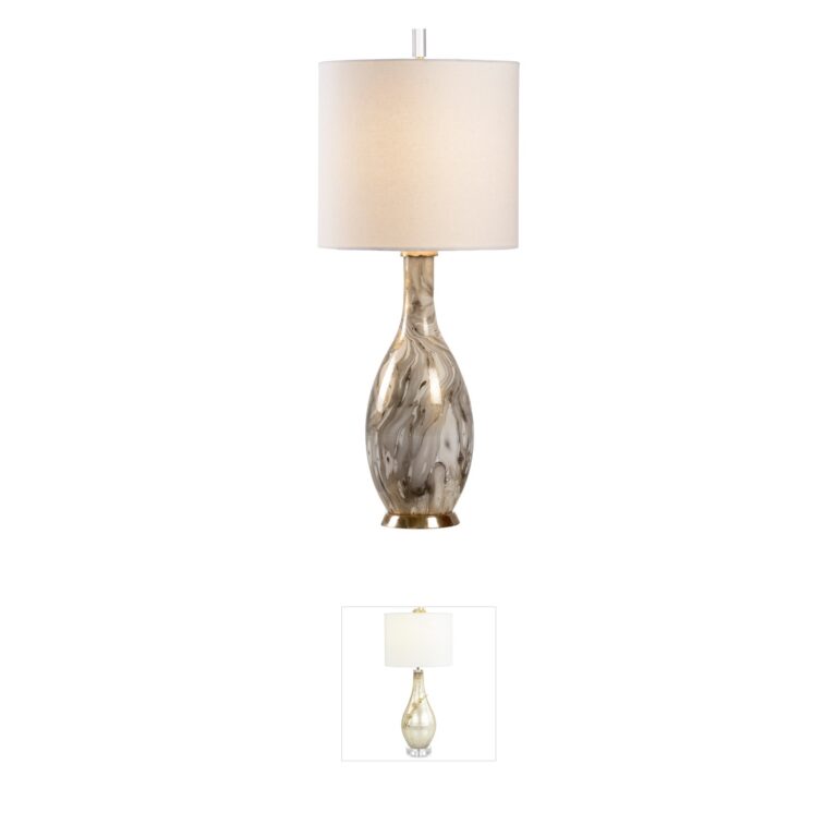 Wildwood Collection Calacatta Gold Glass Bottle Table Lamp