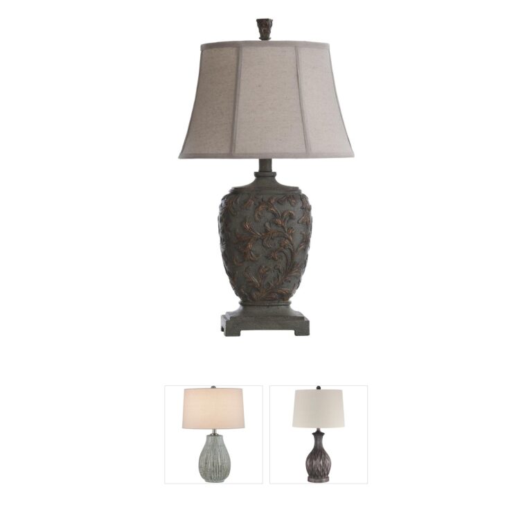 StyleCraft Home Collection Roman Natural Poly Resin Table Lamp