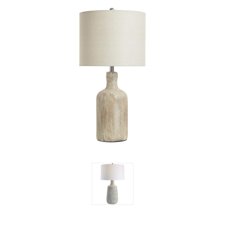 StyleCraft Home Collection Olney Concrete/Steel Table Lamp