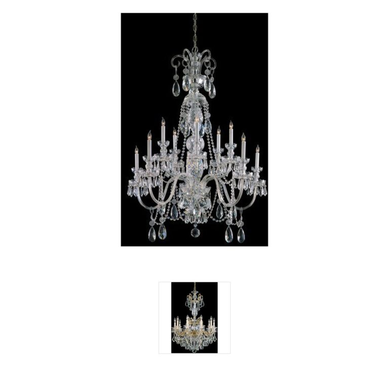 Crystorama Traditional Crystal Hand Cut Chrome Chandelier