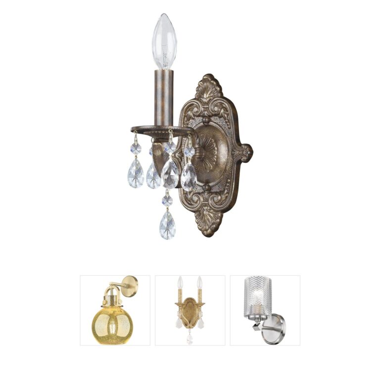 Crystorama Paris Market Hand-Cut Crystal Venetian Bronze Wall Sconce